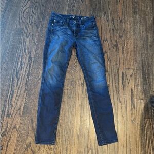 7 for All Mankind Ankle Blue Skinny Jeans